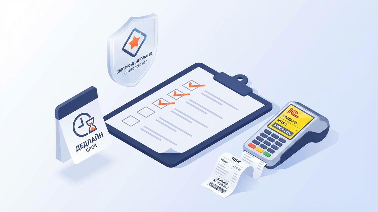 Чек-лист: готова ли касса в 1С:Рознице к 2026 году