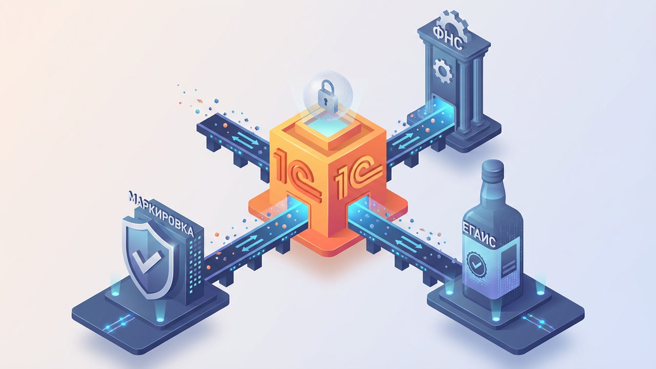 Интеграция 1С с госсистемами 2026: маркировка, ЕГАИС, ФНС