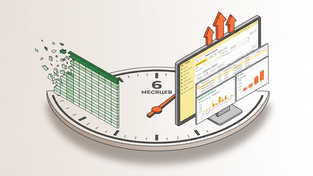 Отказ от Excel и внедрение 1С:ERP: итоги через 6 месяцев
